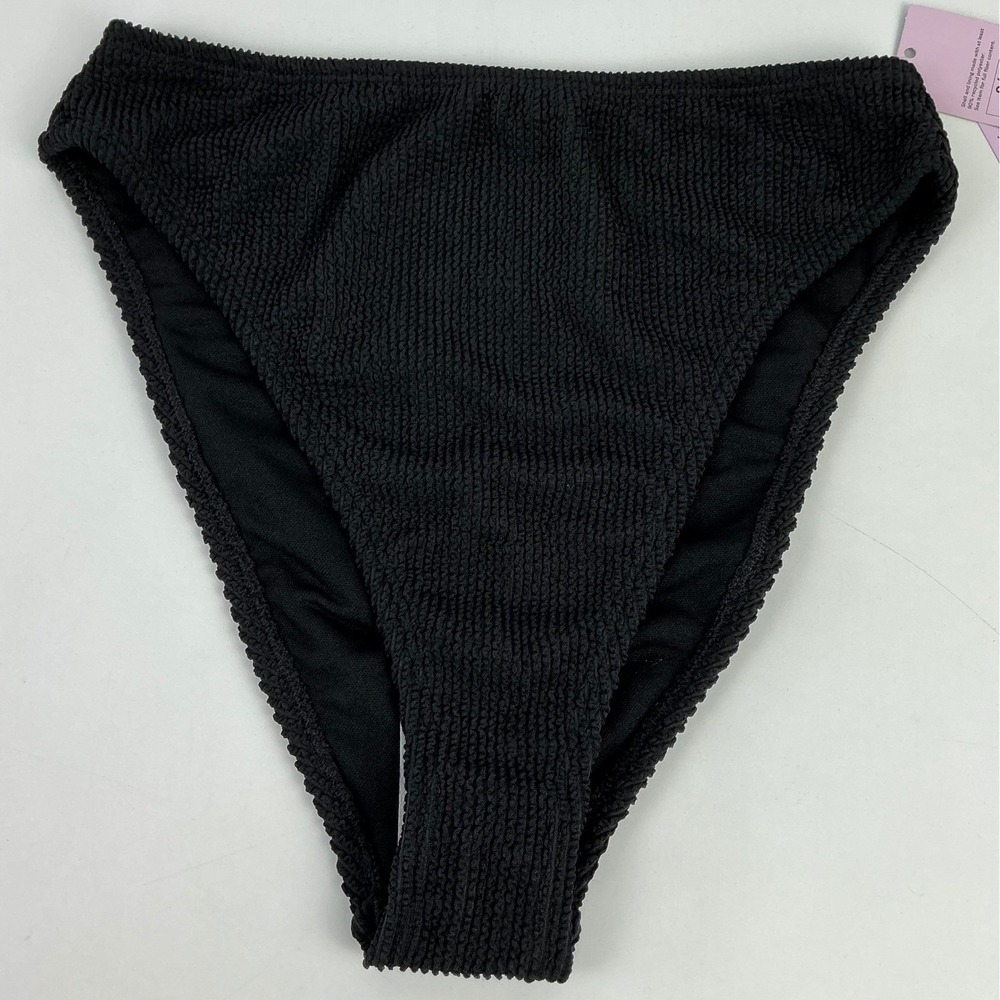 Wild Fable Black High Waist Extra Cheeky High Leg Swimsuit‎ Bikini Bottoms SM